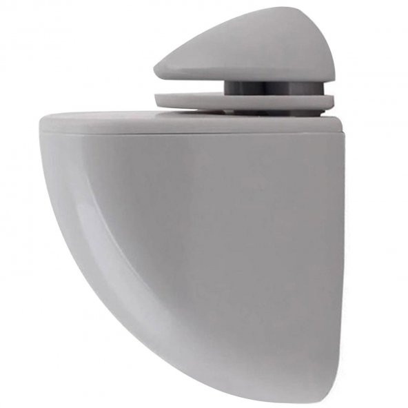 Pano Cam Raf Tutucu Cam Plastik Ayarlı Etejeri Gri - Resim 2