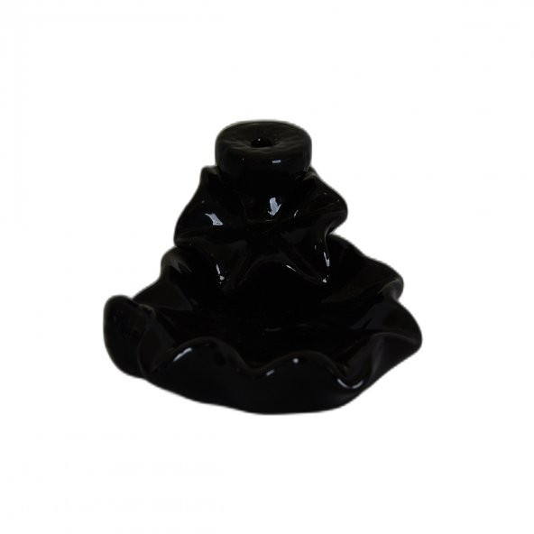 Geri Akış Buhurdanlık Tütsülük Seramik Şelale Siyah Backflow C0919