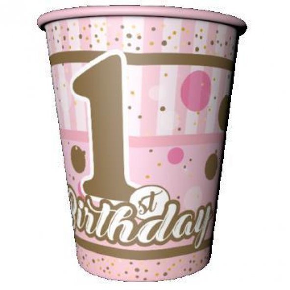BARDAK KARTON 1 YAŞ PEMBE ALTIN