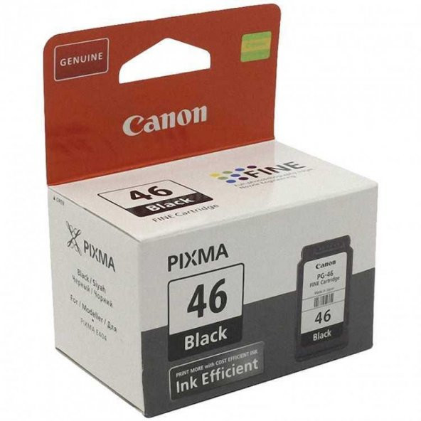 Canon PG-46 Pixma E404/E414/E464/E484 Siyah Kartuş