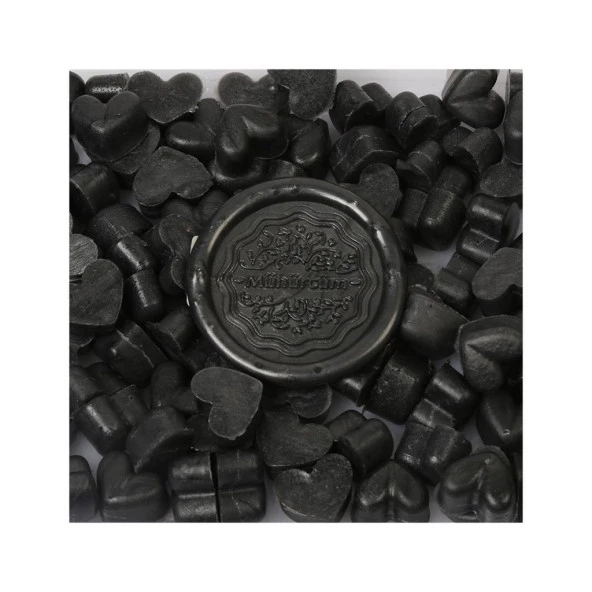 Mühür Mumu Eritme Kalp Boncuk Paket Model No: 101 KÖMÜR SİYAH - Resim 2