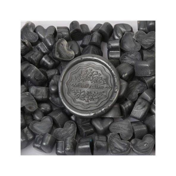 Mühür Mumu Eritme Kalp Boncuk Paket Model No: 105 ANTRASİT SİYAH - Resim 2