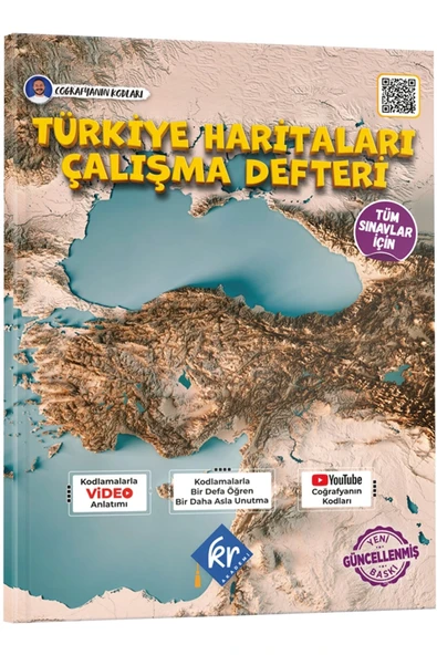 Coğrafyanın Kodları Türkiye Haritaları Çalışma Defteri (Tüm Sınavlar İçin) KR Akademi Yayınları