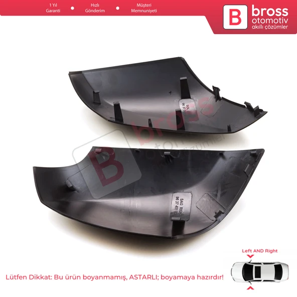 Renault Fluence Megane MK3 için Sağ Sol Yan Dış Ayna Kapağı 963730063L 963740063R - 4