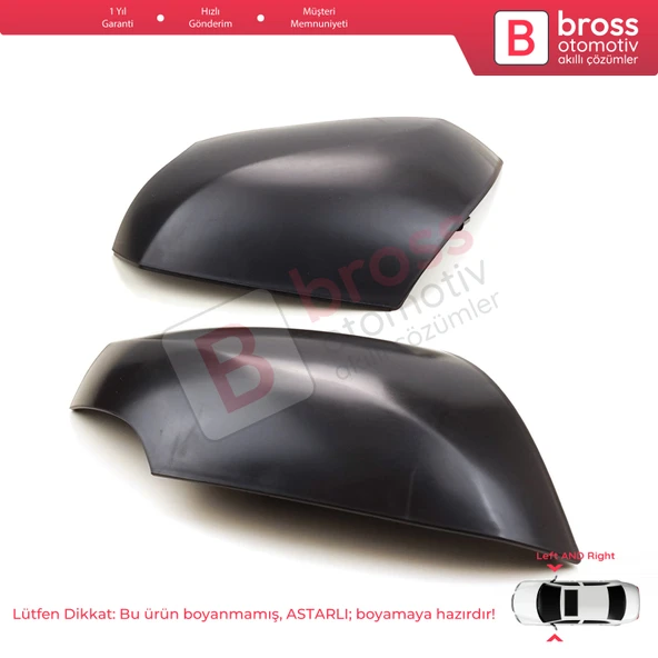 Renault Fluence Megane MK3 için Sağ Sol Yan Dış Ayna Kapağı 963730063L 963740063R - 3