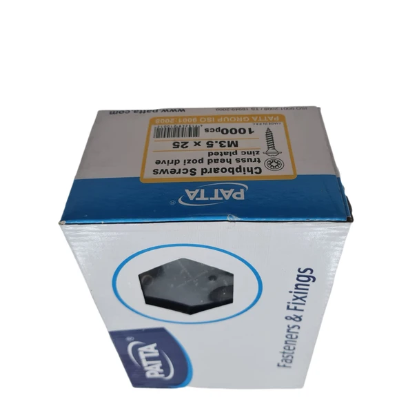 Patta Arkalık Vidası 3.5 x 25mm (Kutu İçinde 1000 Adet Bulunmaktadır.) - 3