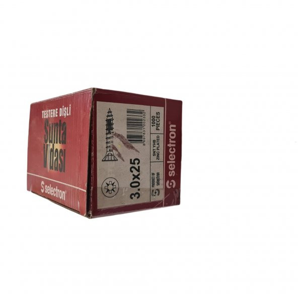 Selectron 30 x 25 mm Sunta Vidası (Kutu İçinde 1000 Adet Bulunmaktadır.) - 4