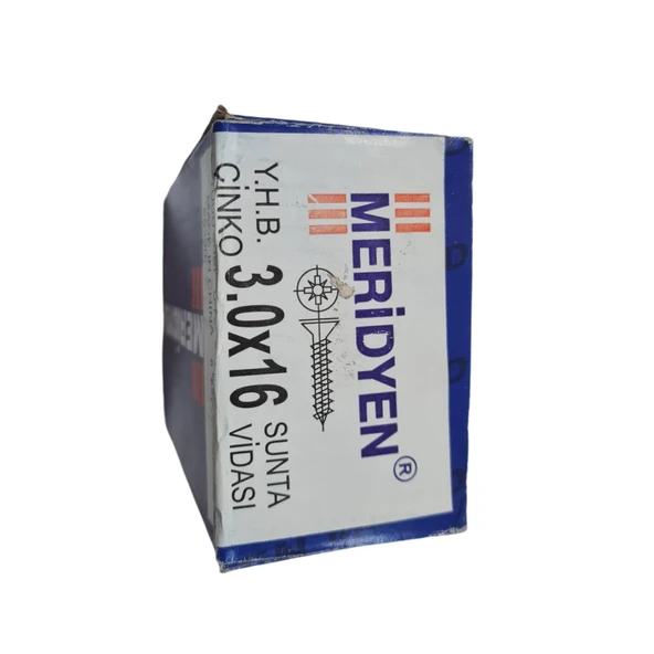 Meridyen Sunta Vidası 3.0 x 16 mm (Kutu İçinde 1000 Adet Bulunmaktadır.) - 5