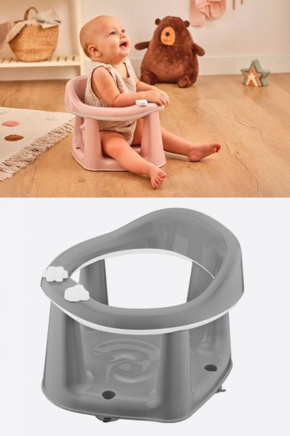 Flosoft Kaymaz Vakum Ayaklı Bebek Banyo Oturağı & Mama Oturağı 2in1 - 7