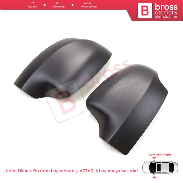 Renault Symbol 3 için Sağ Sol Yan Dış Ayna Kapağı 963737459R 963741273R - 2