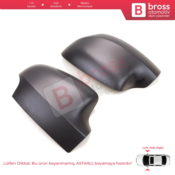 Renault Symbol 3 için Sağ Sol Yan Dış Ayna Kapağı 963737459R 963741273R - 3