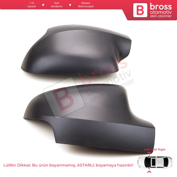 Renault Symbol 3 için Sağ Sol Yan Dış Ayna Kapağı 963737459R 963741273R - 4