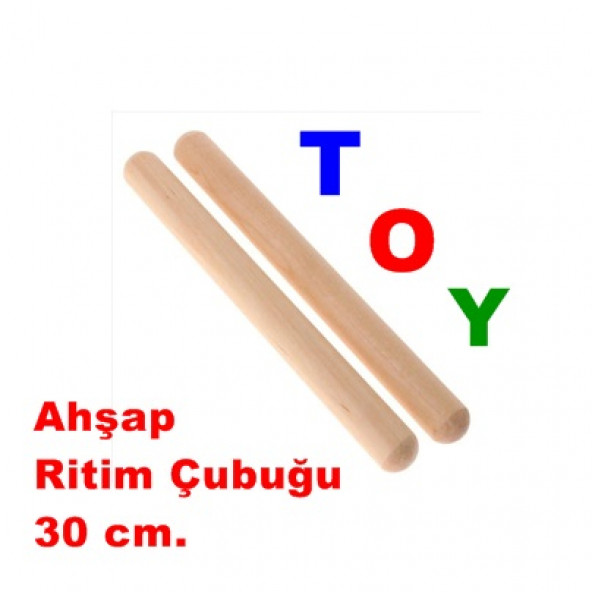 Ahşap Ritim Çubuğu 30 cm.  1 Çift (2ADET)