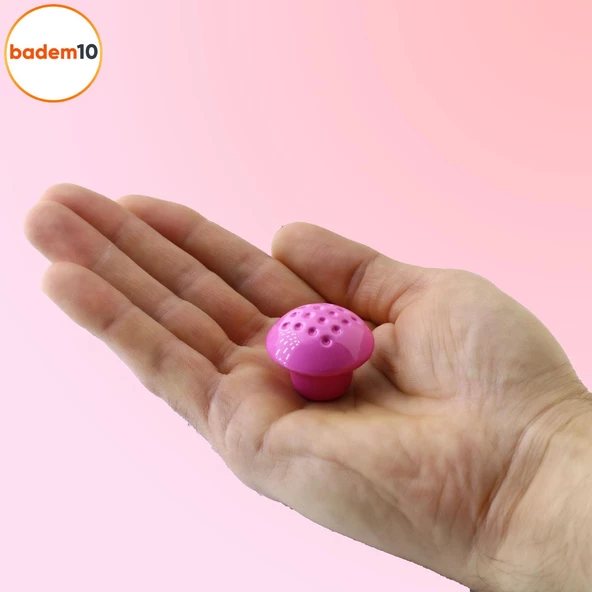 Noktalı Mantar Düğme Kulp Çekmece Bebek Çocuk Genç Odası Dolap Kapak Kulpu Kulbu Pembe Metal Kulp - 6