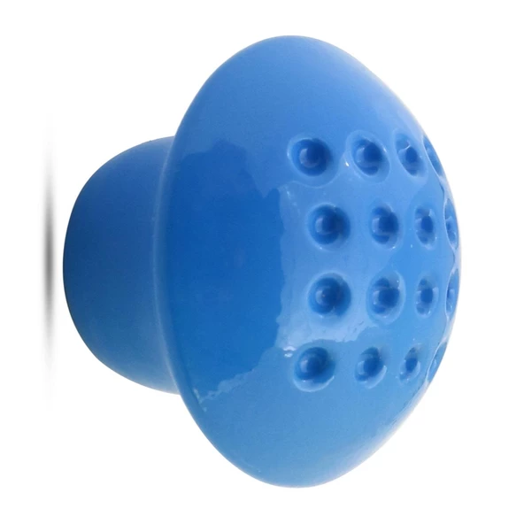 Noktalı Mantar Düğme Kulp Çekmece Bebek Çocuk Genç Odası Dolap Kapak Kulpu Kulbu Mavi Metal Kulp - 7