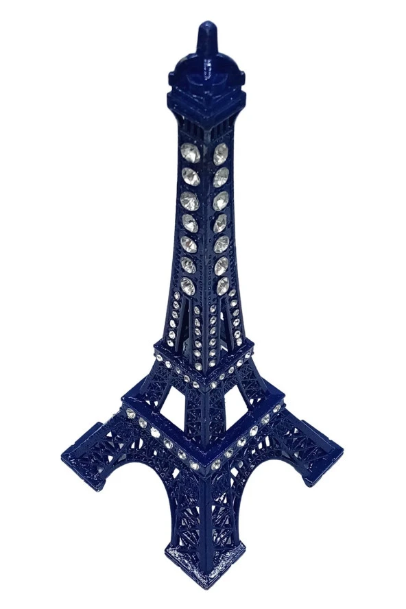 Metal Paris Eyfel Kulesi Mavi Kristal Taşlı 18cm - Resim 9