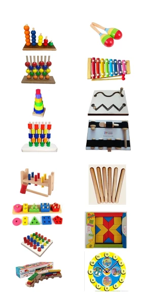 Ahşap Kavram Oyuncak Okul Öncesi Montessori 16 Lı Oyuncak Seti