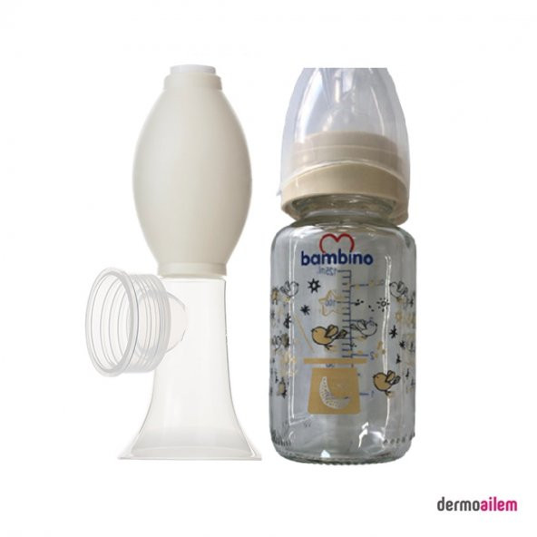Bambino Göğüs Pompası Tirle Cam Biberonlu - 2