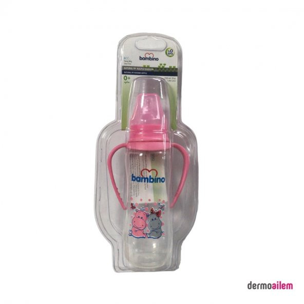 Bambino Natural Pp Kulplu 250 Ml Biberon Pembe B066