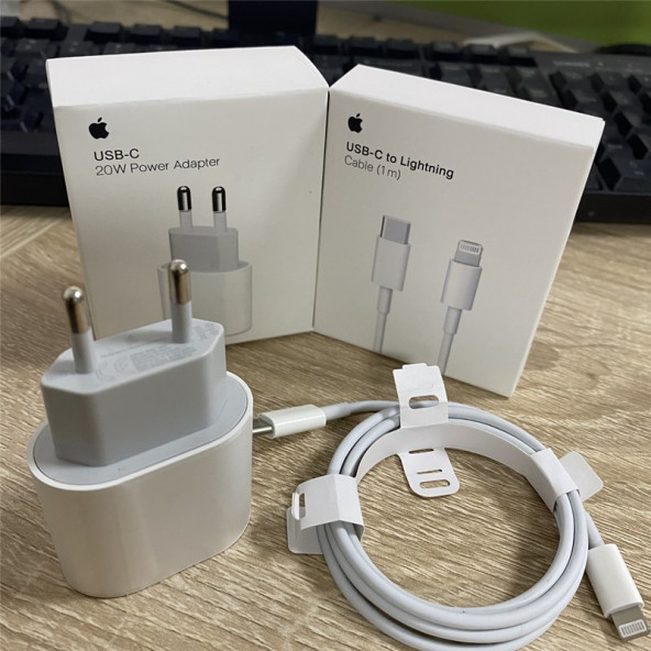 Orjinal Apple Iphone 8 / 8 Plus 20w Hızlı Şarj Aleti Mhje3tu-a (kablo dahil))