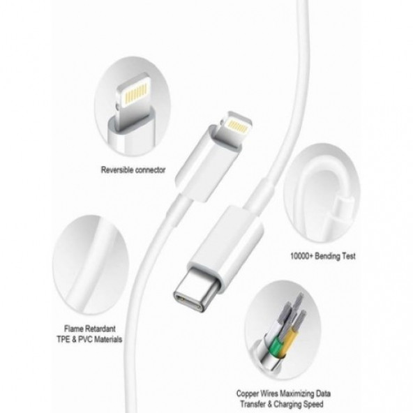 Orjinal Apple Iphone 13 / 13 Pro Max 20w Hızlı Şarj Aleti Seti Usb-c Uyumlu - 6