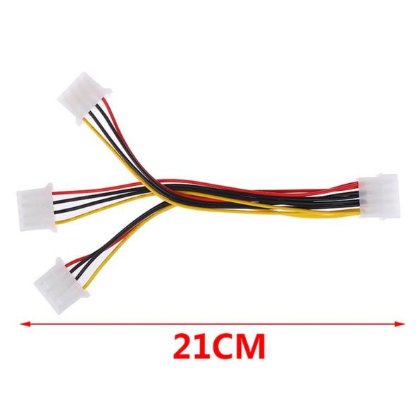 PrimeX PX-4999 ide Hdd 4 Pin 3 Port Hard Disk Power Çoklayıcı Güç Kablosu, Psu Molex Çoklayıcı - 2