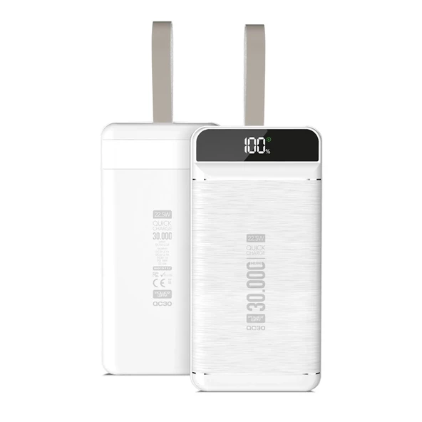 Powerway Qc30 30000 Mah 3 Usb Dijital Ekran Powerbank - 2