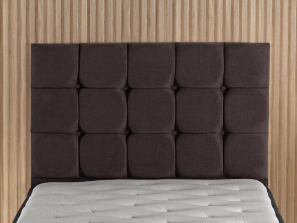 Niron Rama 90cm Tek Kişilik Başlık, Füme Soho Kumaş Yatak Başlığı