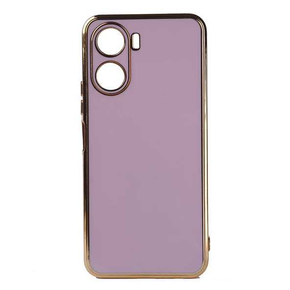 Vivo Y16 Kılıf Zore Bark Kenarları Altın Renk Kılıf - Resim 3