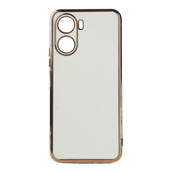 Vivo Y16 Kılıf Zore Bark Kenarları Altın Renk Kılıf - Resim 6