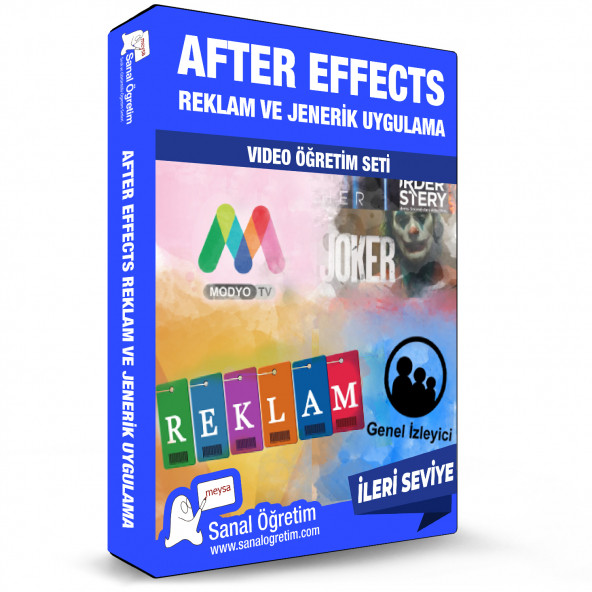 After Effects Reklam ve Jenerik Uygulama Video Ders Eğitim Seti