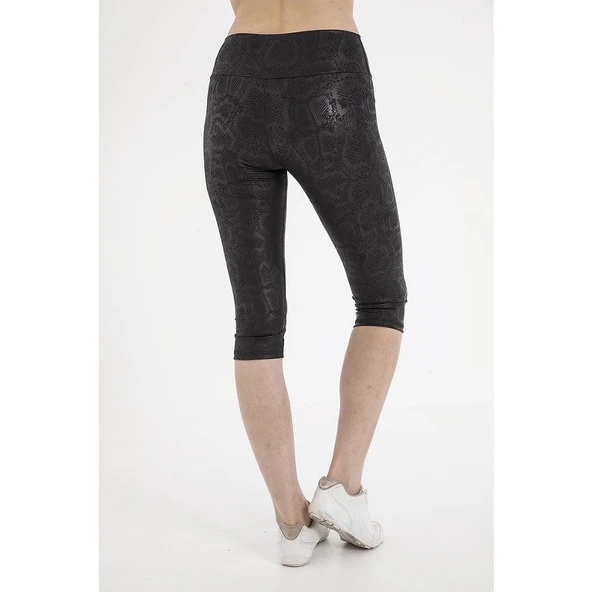 Crozwise Kadın Spor Siyah Kapri Tayt - 2