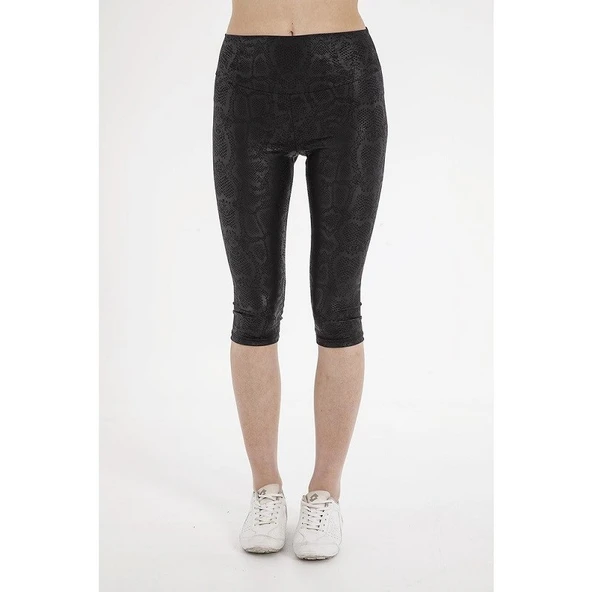 Crozwise Kadın Spor Siyah Kapri Tayt - 3