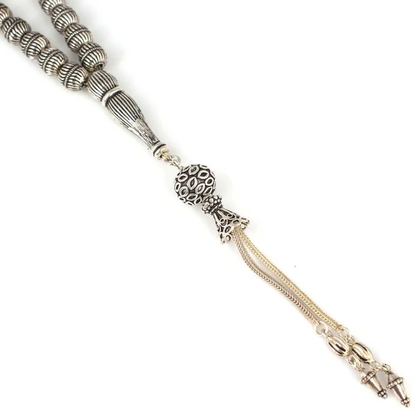 925 Ayar Gümüş Helezonik Toplu Tesbih - Resim 3