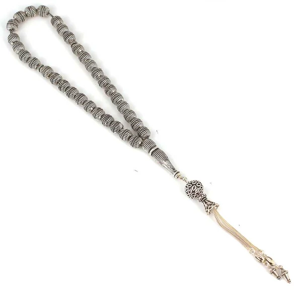 925 Ayar Gümüş Helezonik Toplu Tesbih - Resim 2