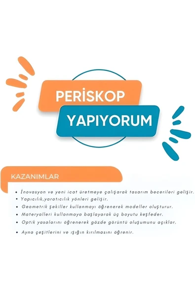 Fapatech Stemist Box Periskop Stem Eğitici Ahşap Stem Eğitim Seti Oyuncak - 5