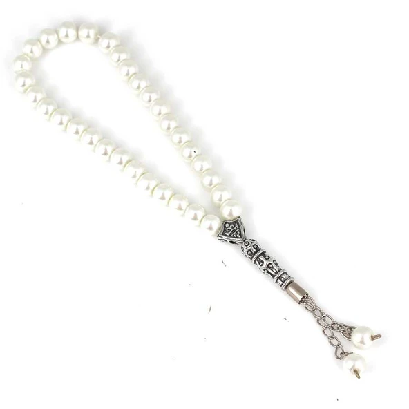 Sentetik İnci Beyaz Renk Tesbih - Resim 2