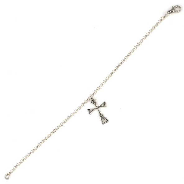925 Ayar Gümüş Haç'Lı Bileklik - Resim 3