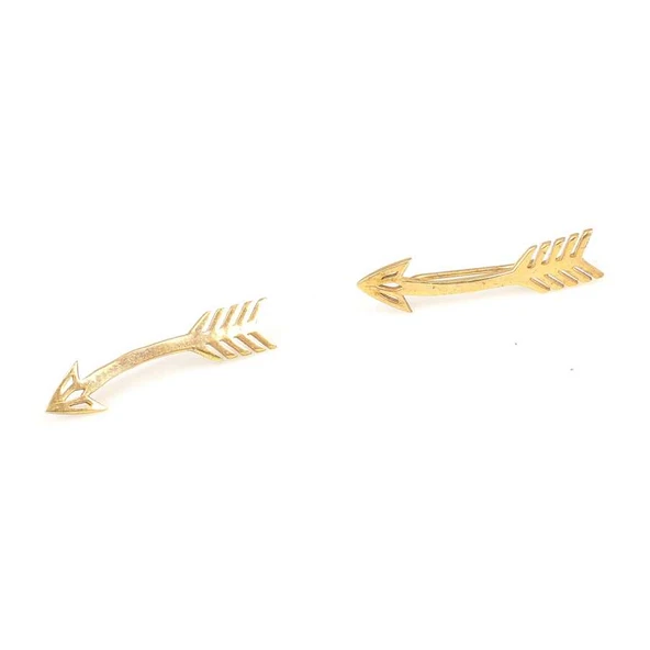 925 Ayar Gümüş Ok Küpe - Resim 2