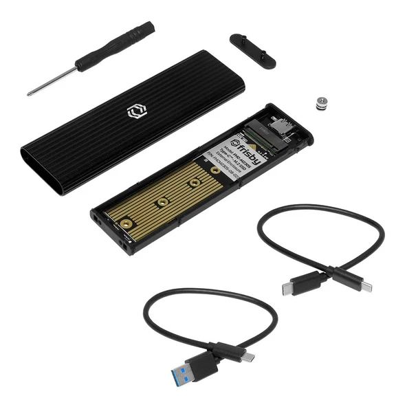 FRISBY FHC-M2305 Type-C™ USB 3.1 - M.2 PCIe NVMe SSD Alüminyum Disk Kutusu - 12