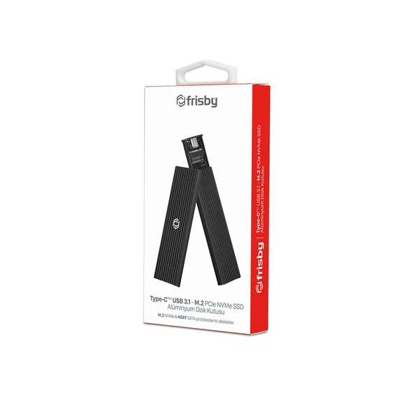 FRISBY FHC-M2305 Type-C™ USB 3.1 - M.2 PCIe NVMe SSD Alüminyum Disk Kutusu - 8