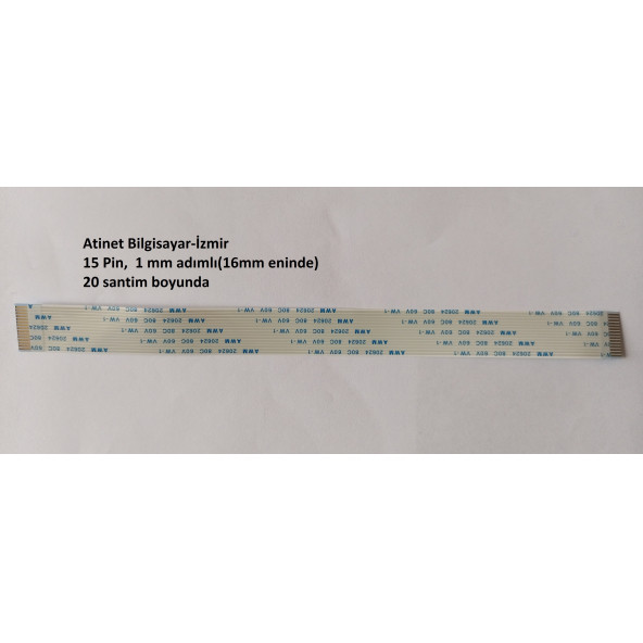 Awm 20624 80C 60V Vw-1 Flex Şerit Kablo 15 Pin 1Mm 20Cm 15-1-20A ürün görseli 1