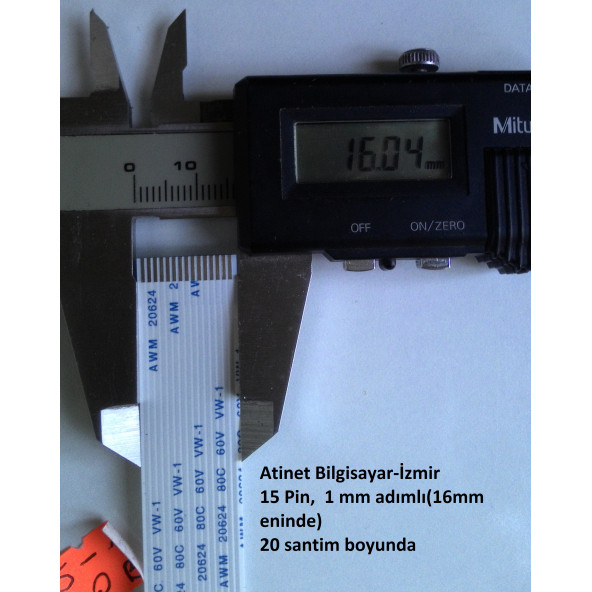 Awm 20624 80C 60V Vw-1 Flex Şerit Kablo 15 Pin 1Mm 20Cm 15-1-20A - Resim 3