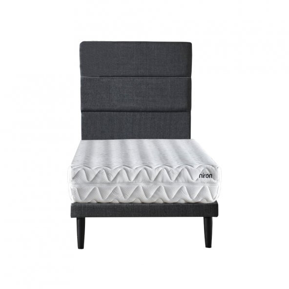 Niron Slim Pocket 90x190 cm Tek Kişilik Yatak Baza Başlık Takımı - Baza, Başlık ve Yatak Seti