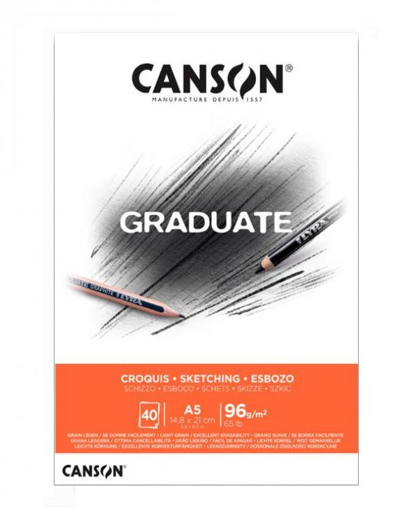 Canson Graduate Eskiz Defteri 96g A5