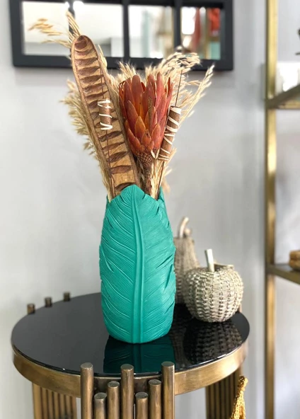 Yaprak vazo polyester - 8