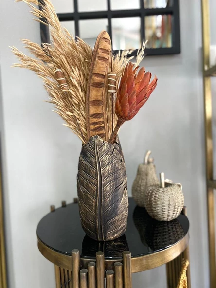 Yaprak vazo polyester - 11