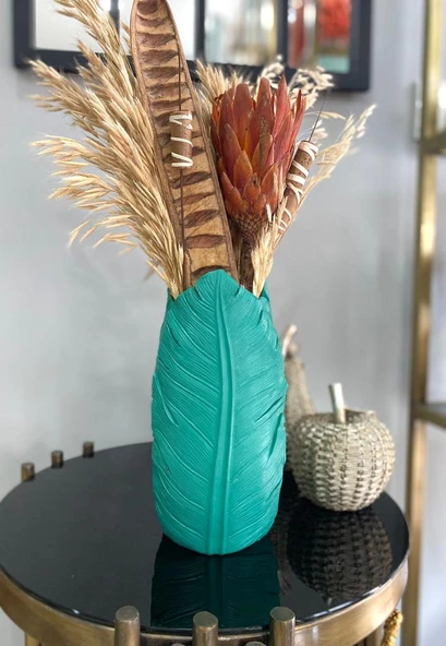 Yaprak vazo polyester - 7