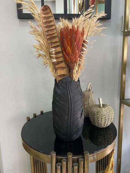 Yaprak vazo polyester - 5