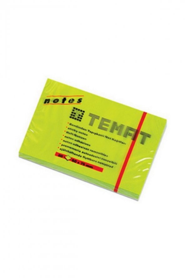 Temat 50x75 mm Yapışkanlı Not Kağıdı yeşil - Resim 2
